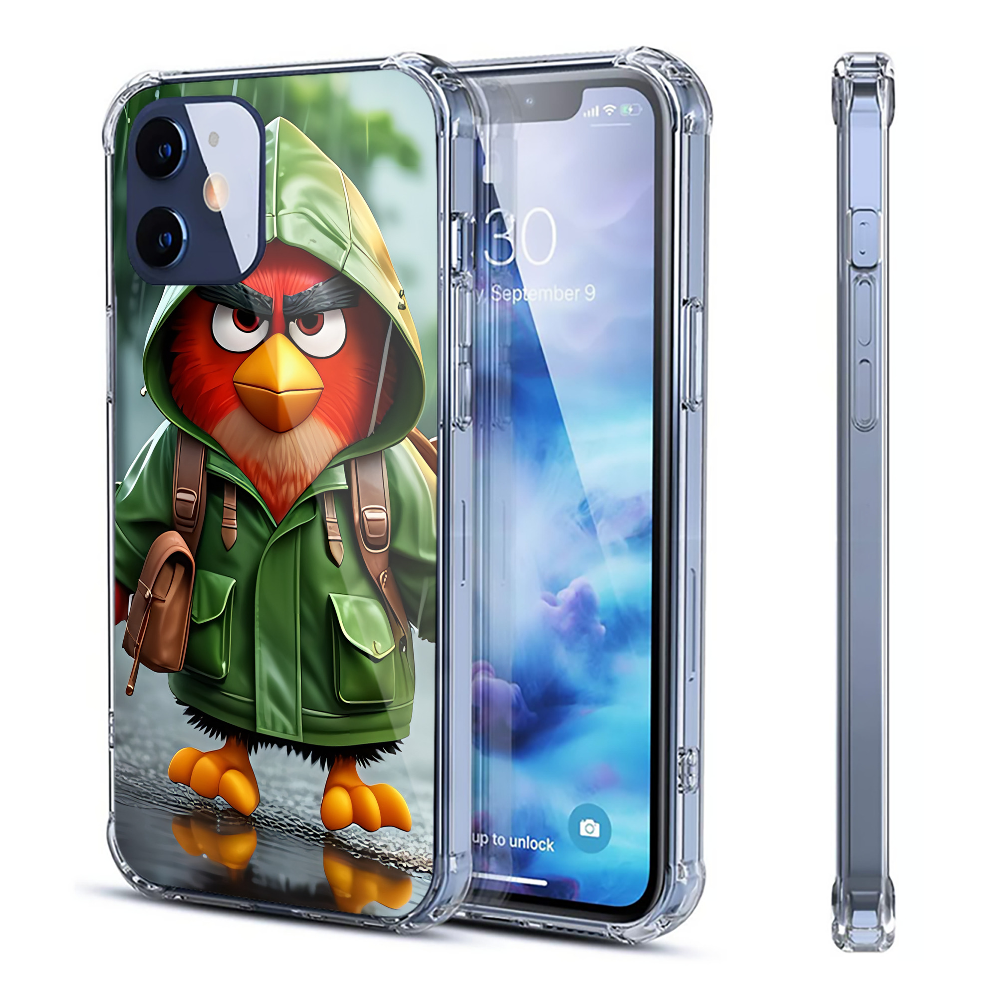 （画像用） Angry Birds アングリーバード 【iPhone 12シリーズ対応】透明スマホケース（クリアソフトケース）